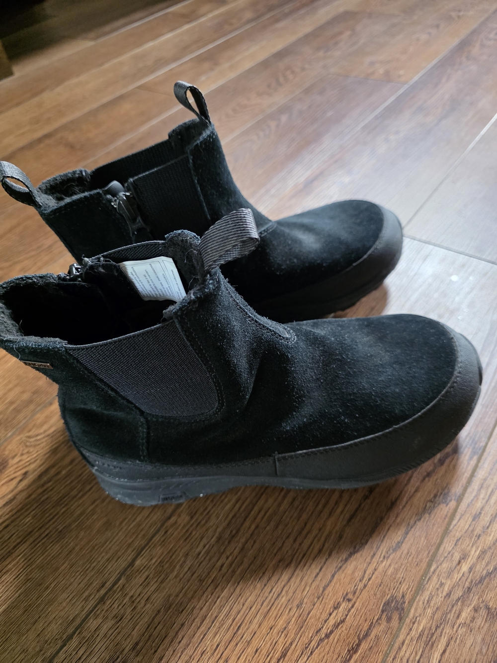 Women's Black Suede Chelsea Winter Boots